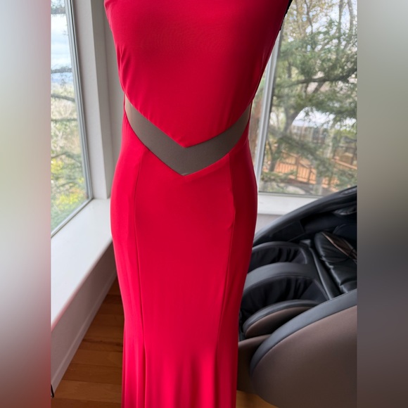 Betsy and Adam Red Sleeveless Maxi Dress, Size 2 - Picture 2 of 14